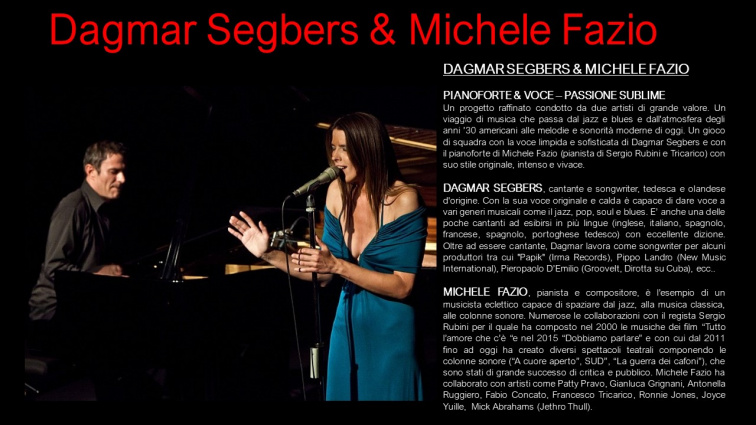 Dagmar Segbers &amp;amp; Michele Fazio - Pianoforte &amp;amp; Voce – Passione sublime — photo 5